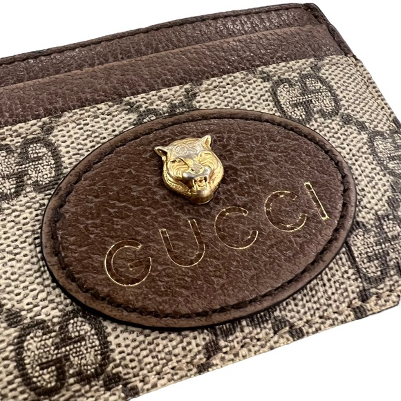 Gucci 3D Tiger Neo Vintage Monogram Card Holder Wallet - Picture 5 of 6
